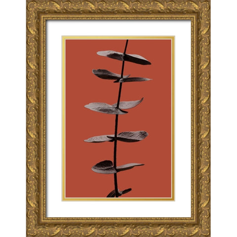 Eucalyptus Rust 03 Gold Ornate Wood Framed Art Print with Double Matting by Artographie Studio