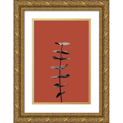 Eucalyptus Rust 04 Gold Ornate Wood Framed Art Print with Double Matting by Artographie Studio