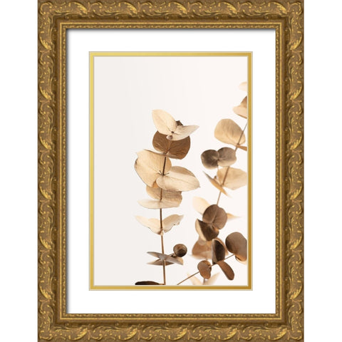 Eucalyptus Gold No 01 Gold Ornate Wood Framed Art Print with Double Matting by Artographie Studio