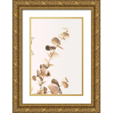 Eucalyptus Gold No 03 Gold Ornate Wood Framed Art Print with Double Matting by Artographie Studio