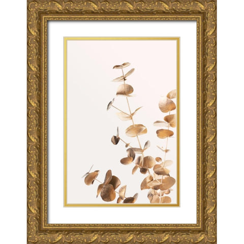 Eucalyptus Gold No 05 Gold Ornate Wood Framed Art Print with Double Matting by Artographie Studio