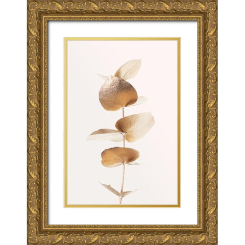 Eucalyptus Gold No 06 Gold Ornate Wood Framed Art Print with Double Matting by Artographie Studio