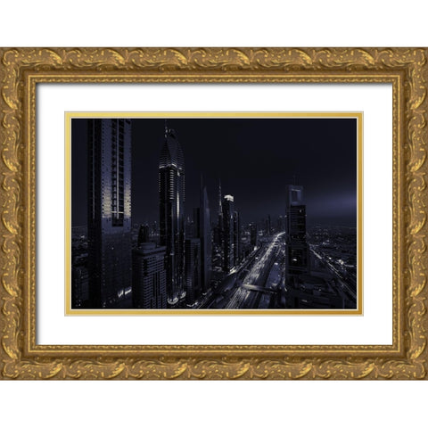 Dark Gold Ornate Wood Framed Art Print with Double Matting by Agazzi, Andreas