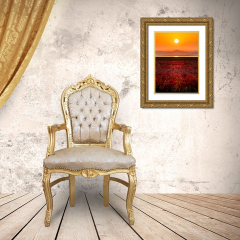 Orange Sky Gold Ornate Wood Framed Art Print with Double Matting by Sono, Hidenori