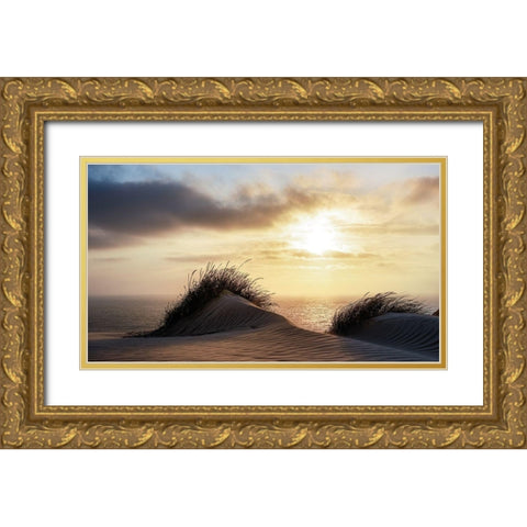 Dune Denmark Gold Ornate Wood Framed Art Print with Double Matting by Heggemann, Christiane