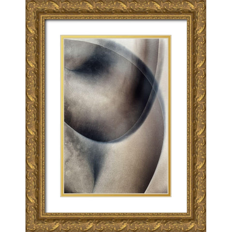 Erotica II Gold Ornate Wood Framed Art Print with Double Matting by Verschelden, Harry