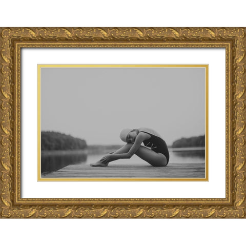 Lato Gold Ornate Wood Framed Art Print with Double Matting by Masarz, Malgorzata