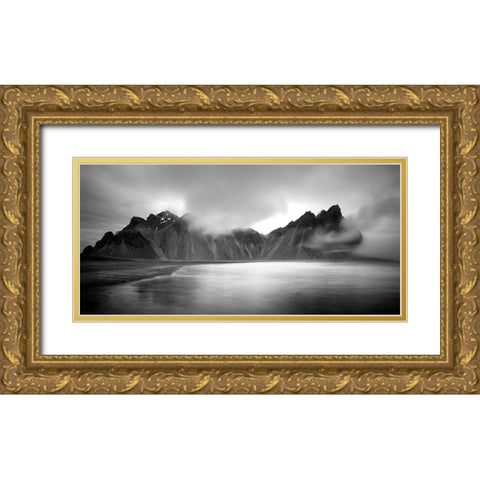 Vestrahorn Gold Ornate Wood Framed Art Print with Double Matting by Engstrom, Erik