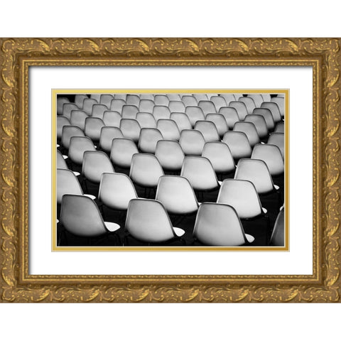 Seats Gold Ornate Wood Framed Art Print with Double Matting by Pfeiffer, Peter