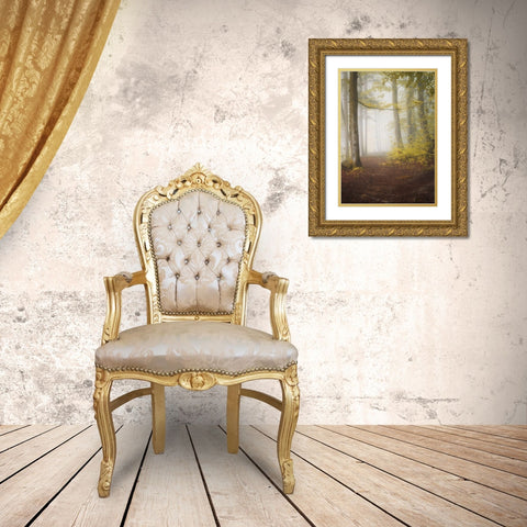 Lets Go for a Walk Gold Ornate Wood Framed Art Print with Double Matting by Maier, Norbert