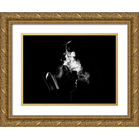 Pipe Dreams Gold Ornate Wood Framed Art Print with Double Matting by Medeiros, Paulo