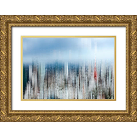 Tokyo Layers Gold Ornate Wood Framed Art Print with Double Matting by Makoto, Sasaki