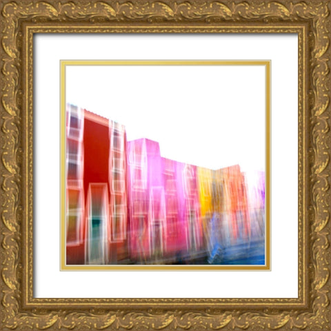 Colors Gold Ornate Wood Framed Art Print with Double Matting by Basso, Donatella