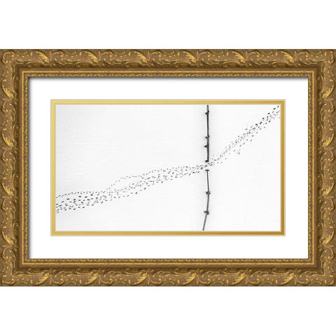 Entrance Exit Gold Ornate Wood Framed Art Print with Double Matting by Xu, Mei