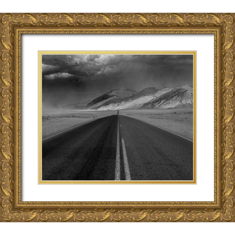 Desert Highway Gold Ornate Wood Framed Art Print with Double Matting by Darby, Rob