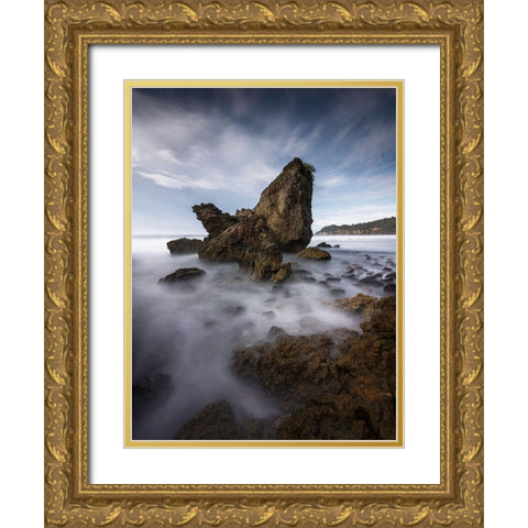 The Rock Gold Ornate Wood Framed Art Print with Double Matting by Lay, Jefri