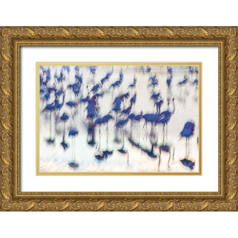 Sensory impressions Gold Ornate Wood Framed Art Print with Double Matting by Benezech, Martine