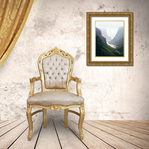 Newfoundland Fjord Gold Ornate Wood Framed Art Print with Double Matting by Fazaeli, David