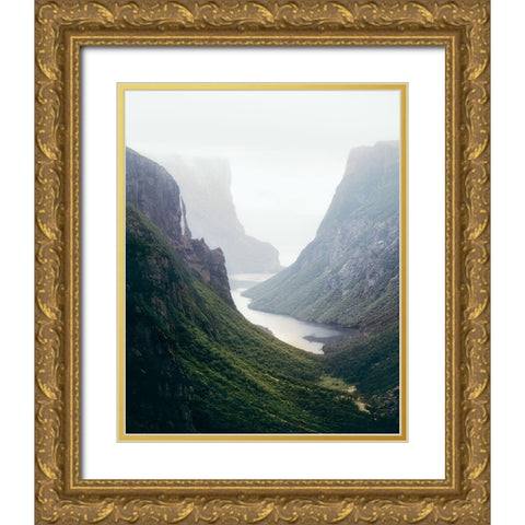 Newfoundland Fjord Gold Ornate Wood Framed Art Print with Double Matting by Fazaeli, David