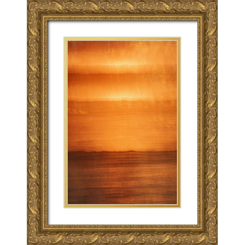 Golden Hour Gold Ornate Wood Framed Art Print with Double Matting by Buelow, Beth