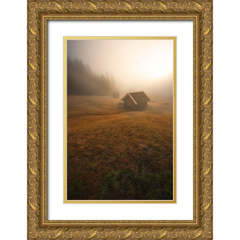 The Battle Gold Ornate Wood Framed Art Print with Double Matting by Gialopoulos, Anastasios