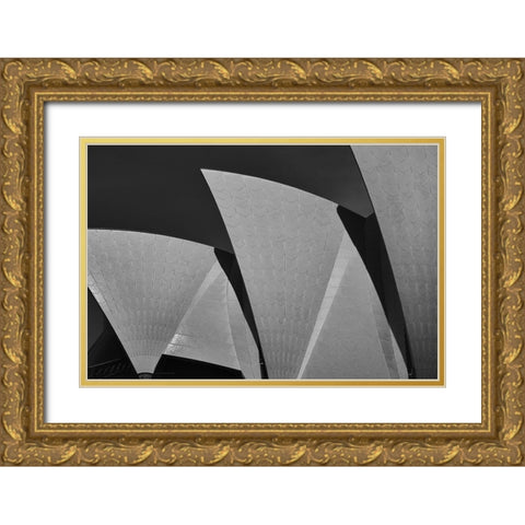 Sydney Opera Gold Ornate Wood Framed Art Print with Double Matting by Krajnc, Matej
