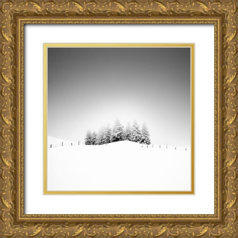 Cohesion Gold Ornate Wood Framed Art Print with Double Matting by Schulz, Alexej