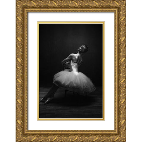 Dreaming Gold Ornate Wood Framed Art Print with Double Matting by Petrocca, Domenico