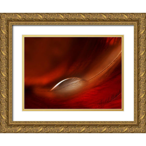 Drop Gold Ornate Wood Framed Art Print with Double Matting by Kerber, Jutta