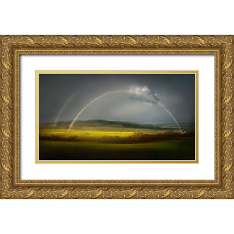 The Spring Bliss Gold Ornate Wood Framed Art Print with Double Matting by Dou, Shenshen