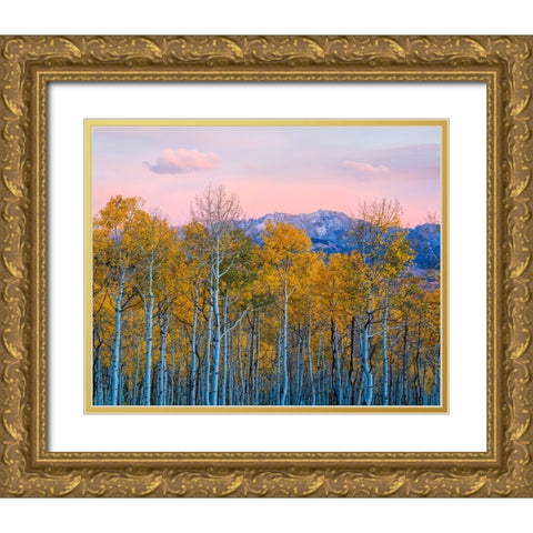 Autumn Delight Gold Ornate Wood Framed Art Print with Double Matting by Fan, John
