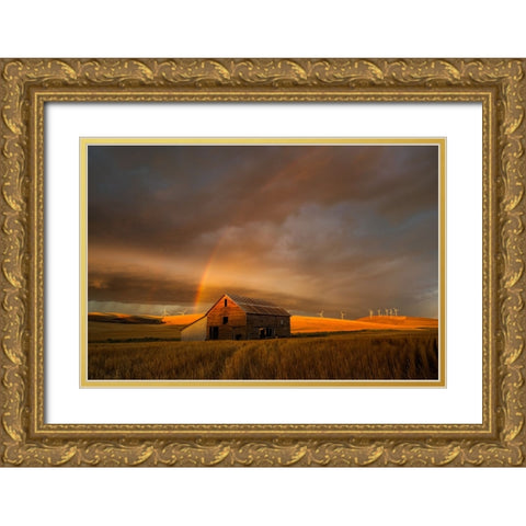 Witness of the Rainbow Gold Ornate Wood Framed Art Print with Double Matting by Fan, John