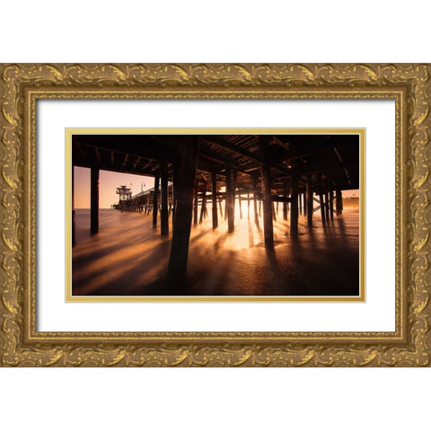San Clemente-California Gold Ornate Wood Framed Art Print with Double Matting by Andria, Miary