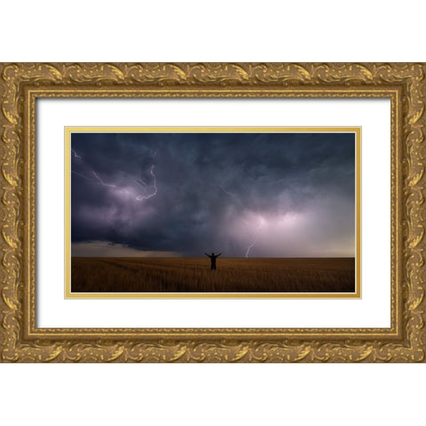 Zeus Gold Ornate Wood Framed Art Print with Double Matting by Morgan, Miles