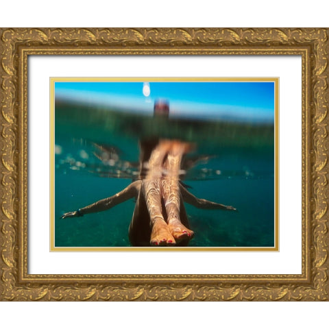 Summer day Gold Ornate Wood Framed Art Print with Double Matting by Belda, Rafael