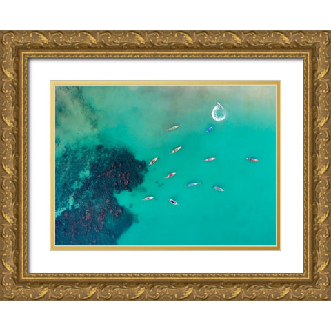 Bullet time Gold Ornate Wood Framed Art Print with Double Matting by Chengzhou, Zhou