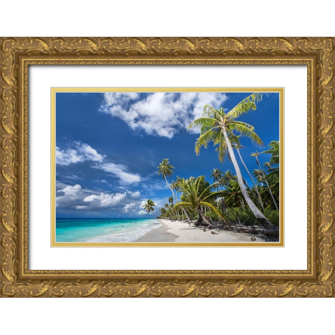 Desert Island Gold Ornate Wood Framed Art Print with Double Matting by Wrobel, Karsten