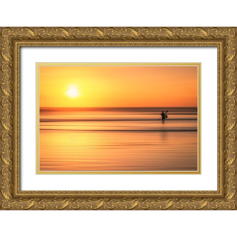 Wait the Moment Gold Ornate Wood Framed Art Print with Double Matting by Mauriz, Pablo