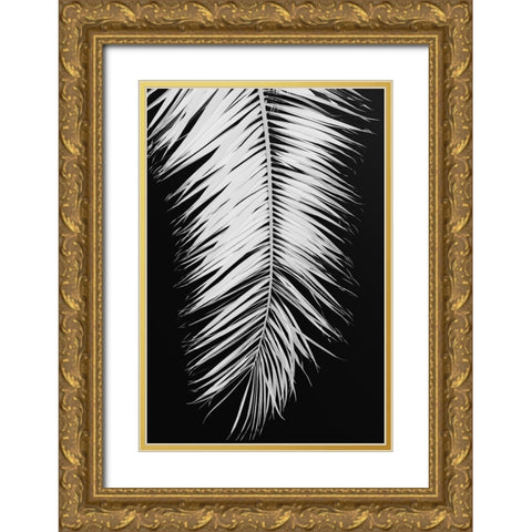 Palmblad 004 Gold Ornate Wood Framed Art Print with Double Matting by Artographie Studio