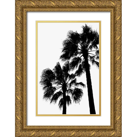 Palm Contrast Gold Ornate Wood Framed Art Print with Double Matting by Artographie Studio