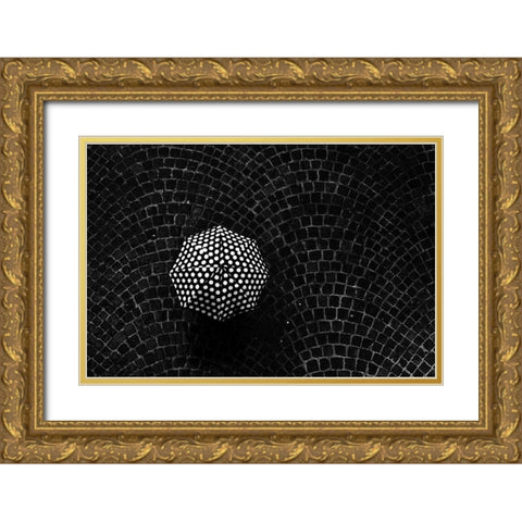 Pois Gold Ornate Wood Framed Art Print with Double Matting by Della Latta, Massimo