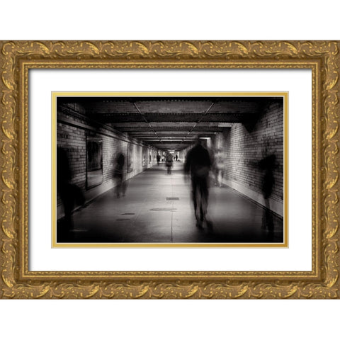 Faceless 1 Gold Ornate Wood Framed Art Print with Double Matting by Morgan, Greg