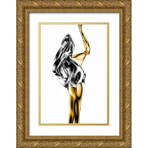 Naked Gold Ornate Wood Framed Art Print with Double Matting by Marini, Roberto