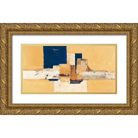 Abstrakt VI Gold Ornate Wood Framed Art Print with Double Matting by van der Werf, Ron