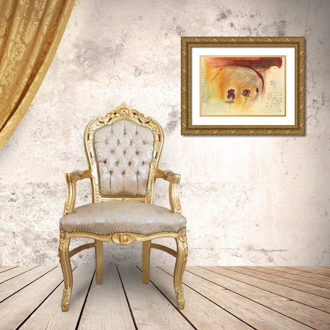 Corazon III Gold Ornate Wood Framed Art Print with Double Matting by Leys, Gemma