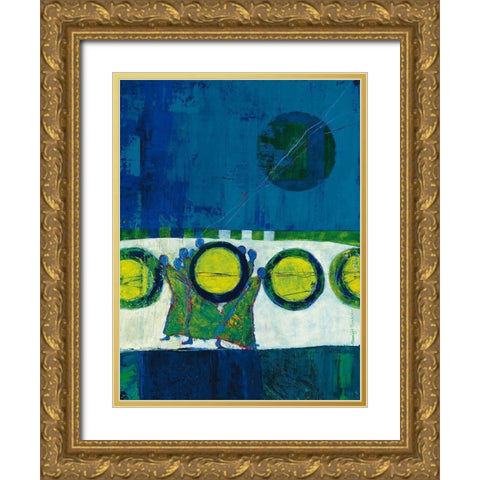 Moonlight Shadow Gold Ornate Wood Framed Art Print with Double Matting by van Ginkel, Marjolijn