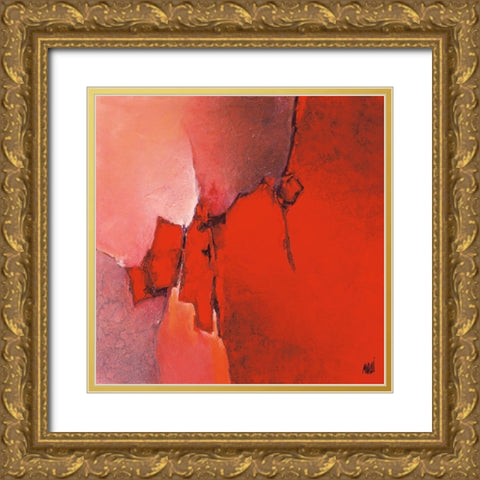 Ecarlate Gold Ornate Wood Framed Art Print with Double Matting by Marchi