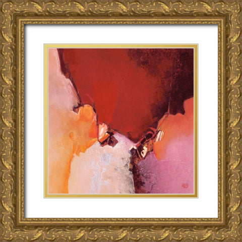 Inferno Gold Ornate Wood Framed Art Print with Double Matting by Marchi