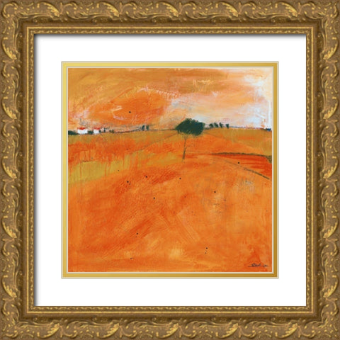 Landscape I Gold Ornate Wood Framed Art Print with Double Matting by Scherk, Gabriele