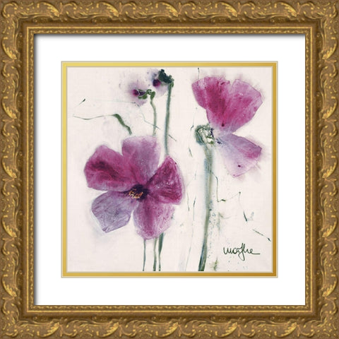 Les Pensees VI Gold Ornate Wood Framed Art Print with Double Matting by Marthe